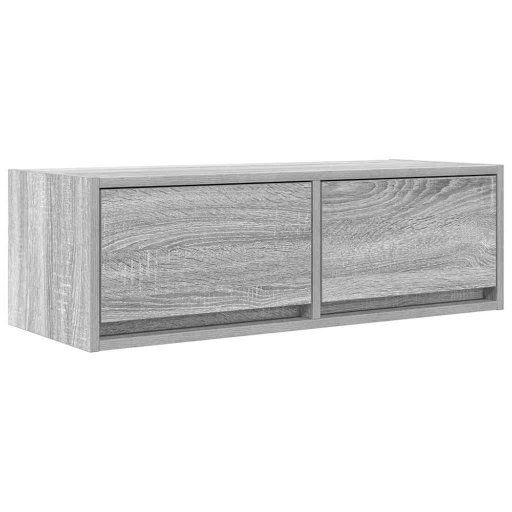 Meuble tv sonoma gris 80x31x25,5 cm bois d'ingénierie