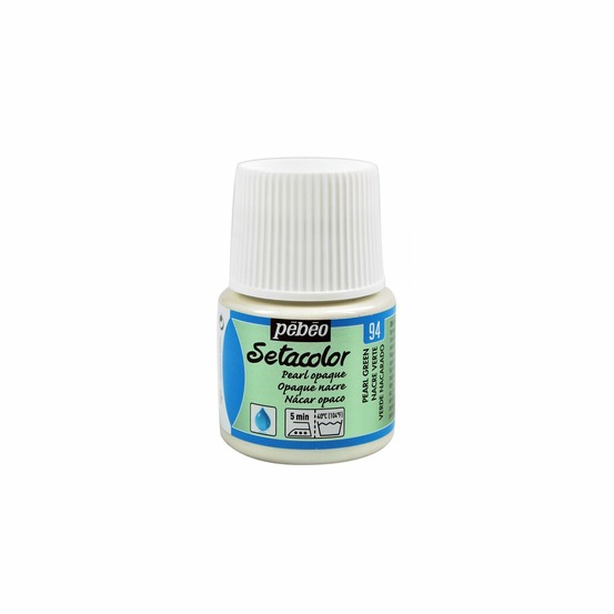 Peinture textile setacolor opaque effet nacré - vert - 45 ml