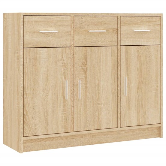 Buffet bahut commode armoire meuble de rangement organisateur cuisine salle de séjour salon sonoma 91 x 28 x 75 cm bois d'ing