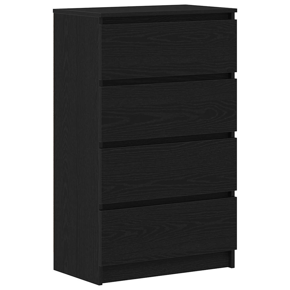 Buffet chêne noir 60x35x98,5 cm bois d'ingénierie
