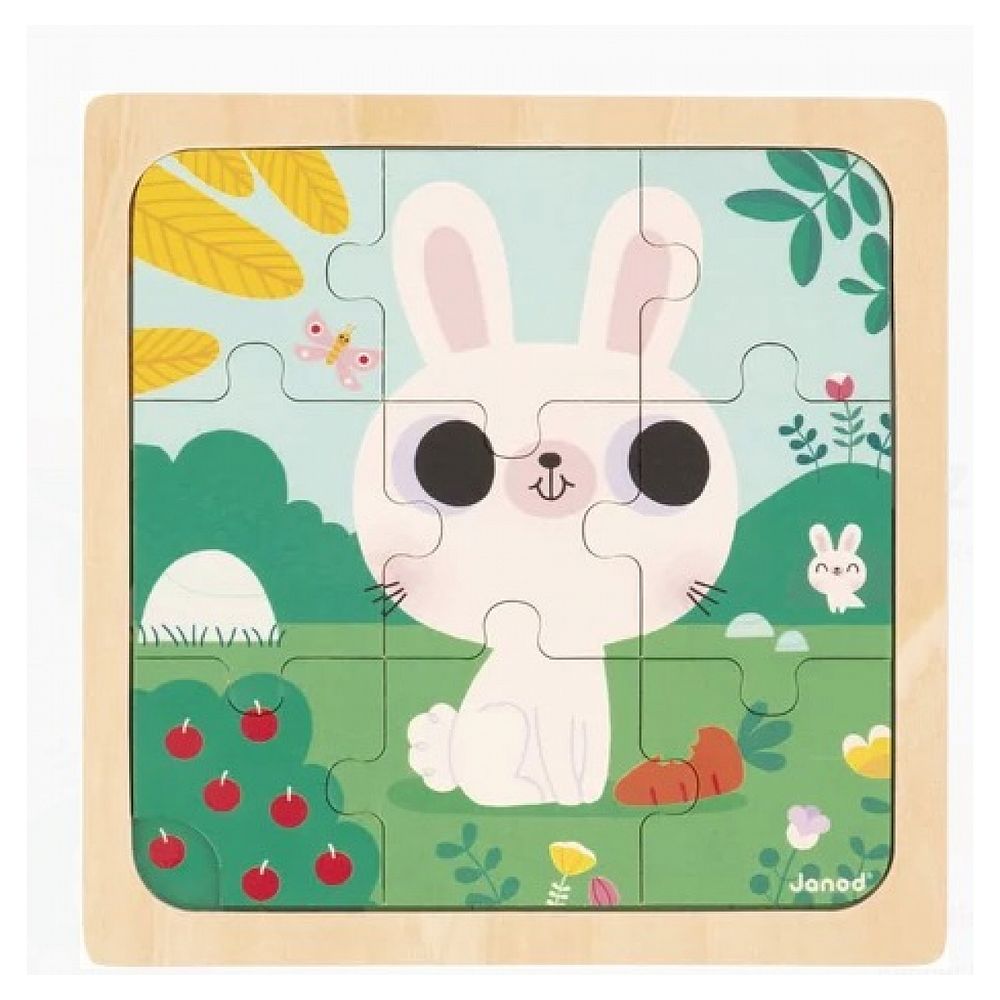 Puzzle lapin blanc 9 pieces