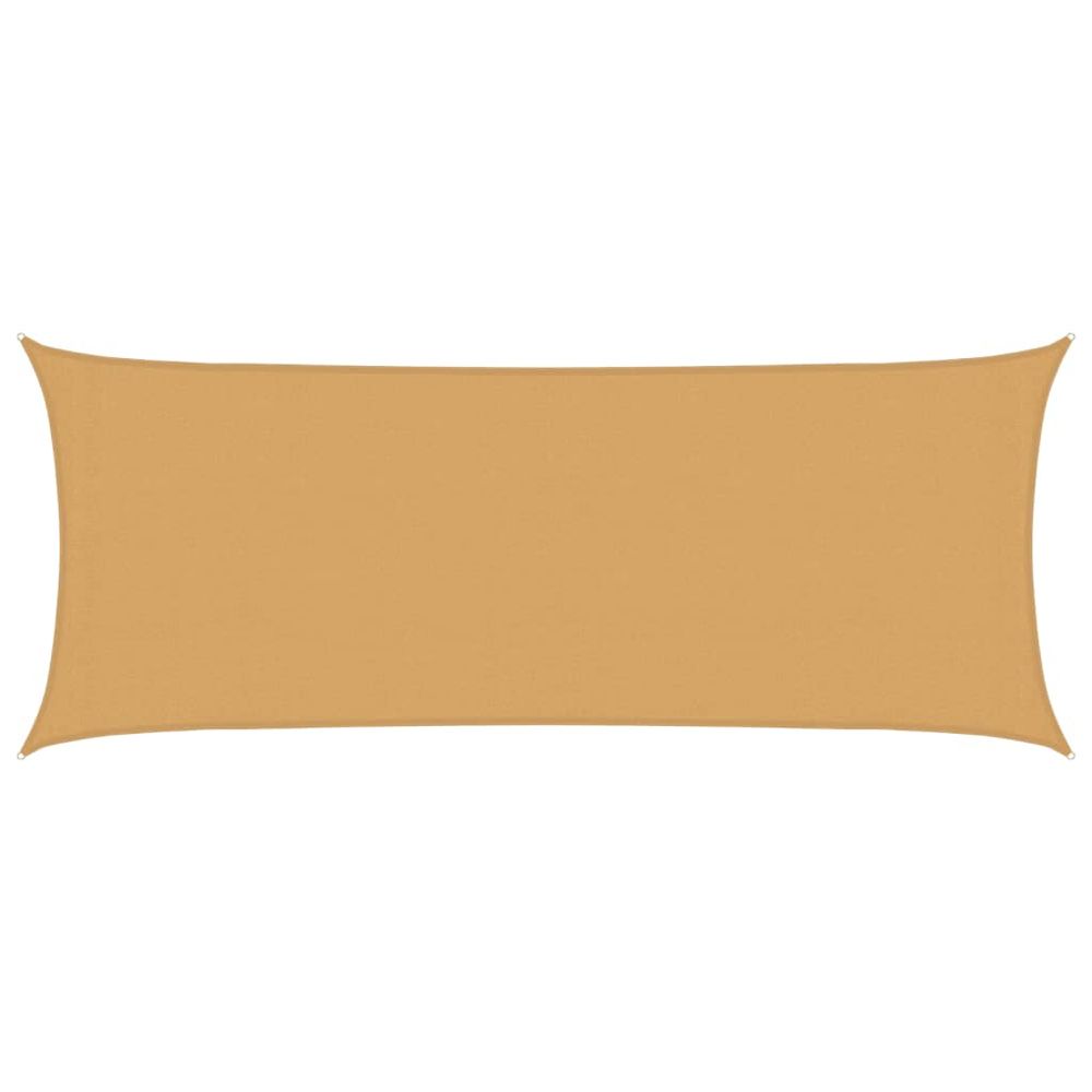 Voile d'ombrage 160 g/m² rectangulaire sable 2x5 m pehd