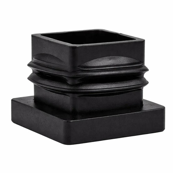 Bouchon rectangulaire 25x25x1/2 noir