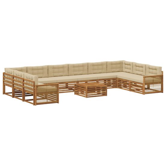 Ensembles de canapés 11 pc bois d'acacia massif