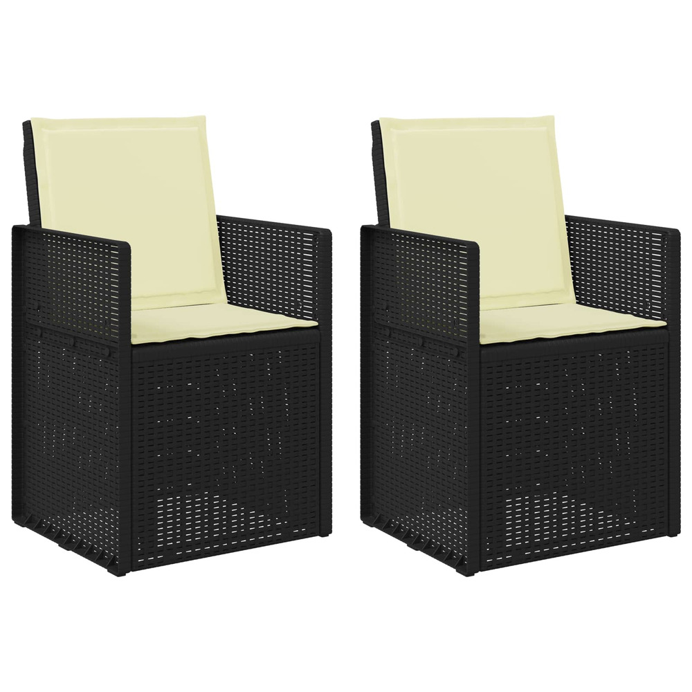 Chaises de jardin salle à manger 2 pcs anthracite et crème pp