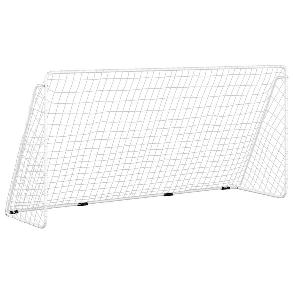 But de football avec filet blanc 366x122x182 cm acier