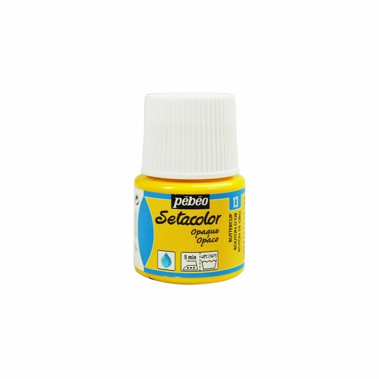 Peinture textile setacolor opaque - jaune - 45 ml