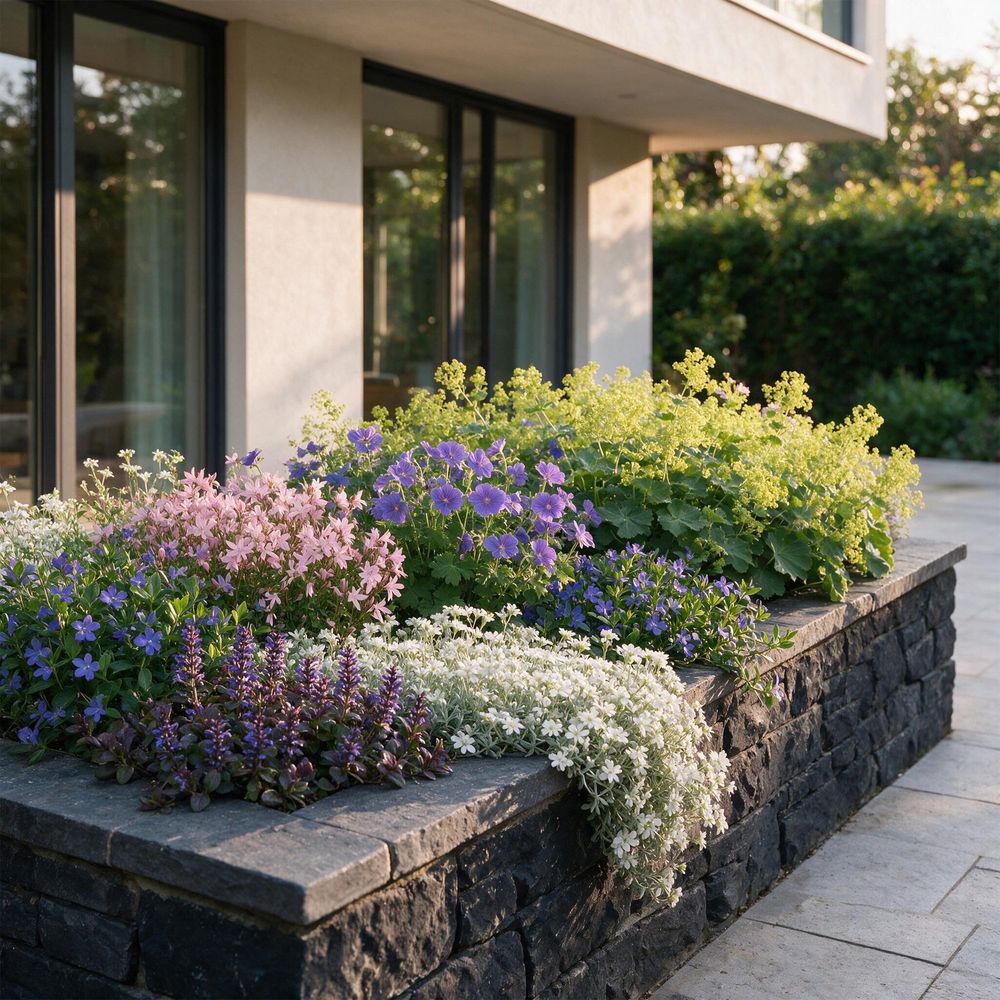 Pack vivaces couvre-sol en mélange - 12 plants - h 15-25 cm, pot ø11 cm