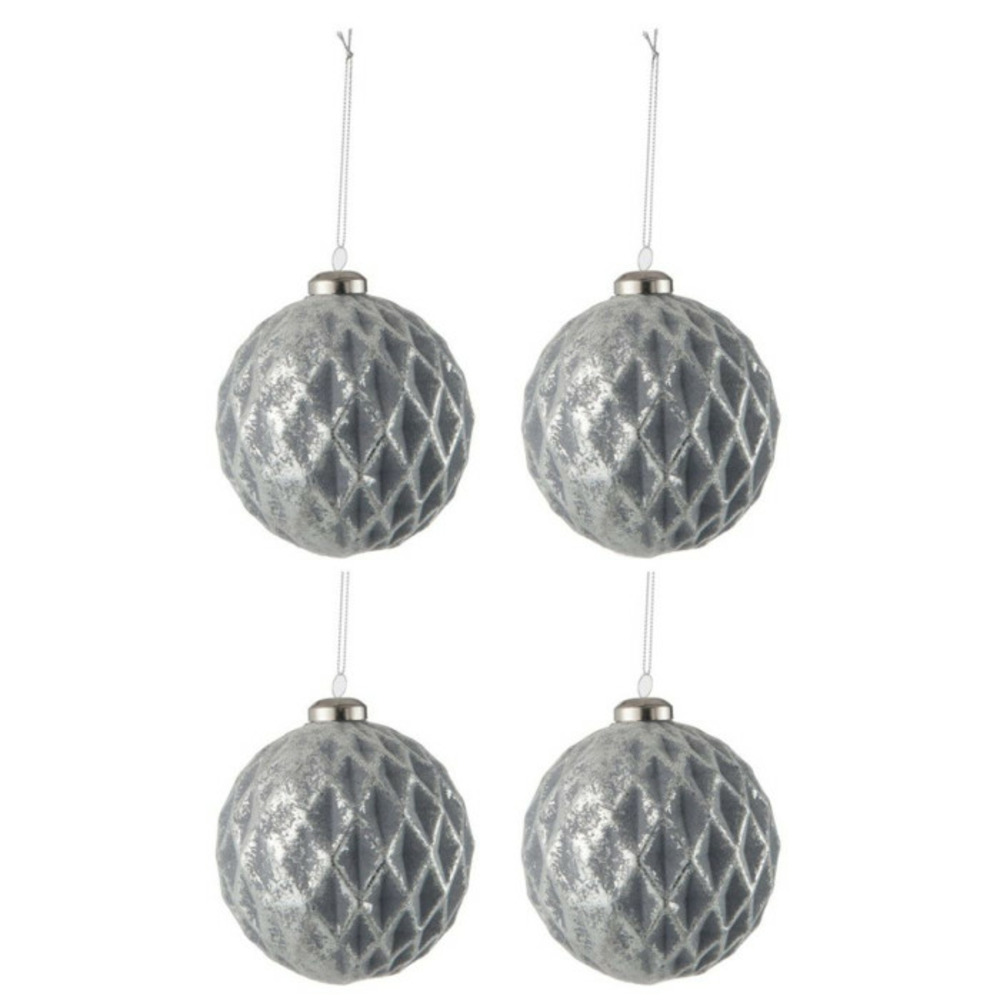 Lot de 4 boules de noël 