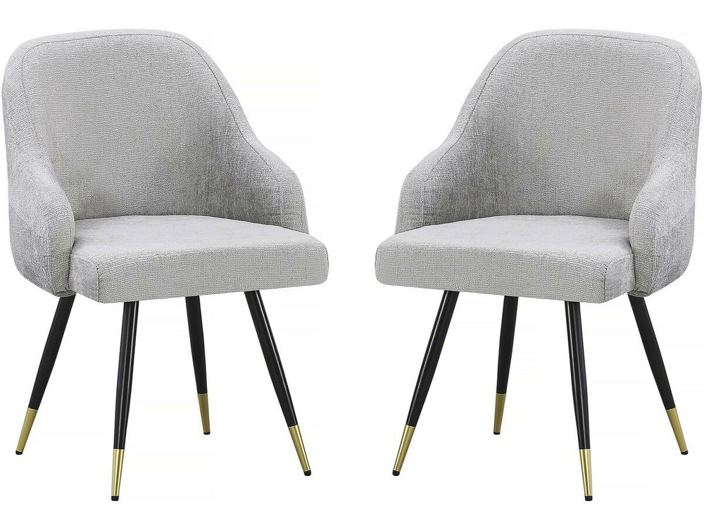 Lot de 2 chaises en tissu 