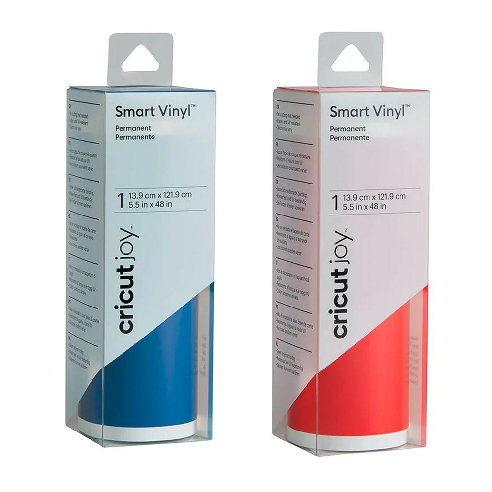 2 vinyles permanents 122 x 14 cm - bleu, rouge