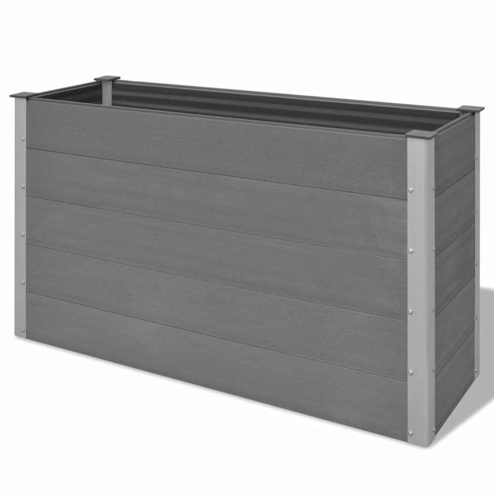 Jardinière lit surélevé plantes fleurs jardin wpc 150 x 50 x 91 cm gris