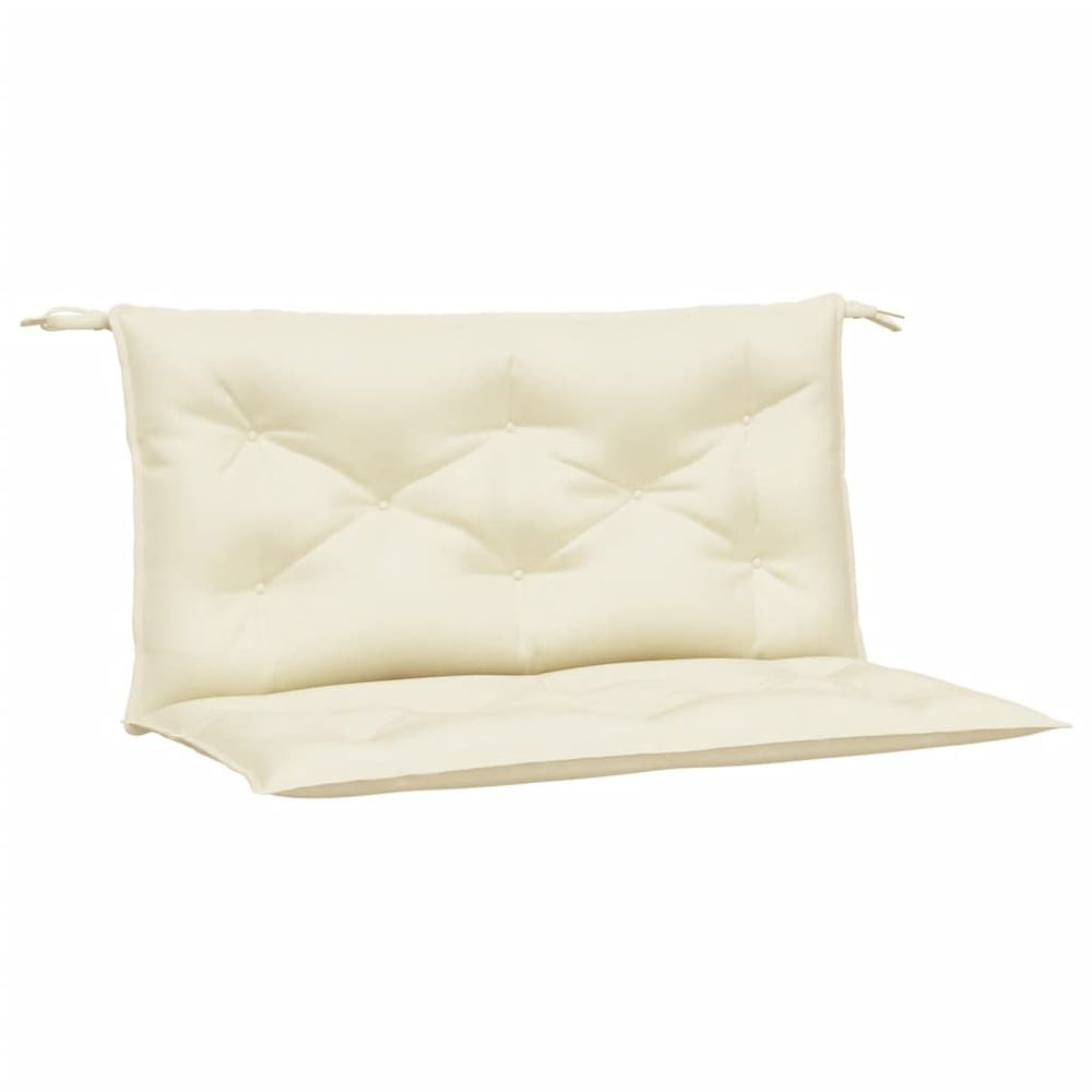 Coussins de banc de jardin 2 pcs blanc crème tissu oxford