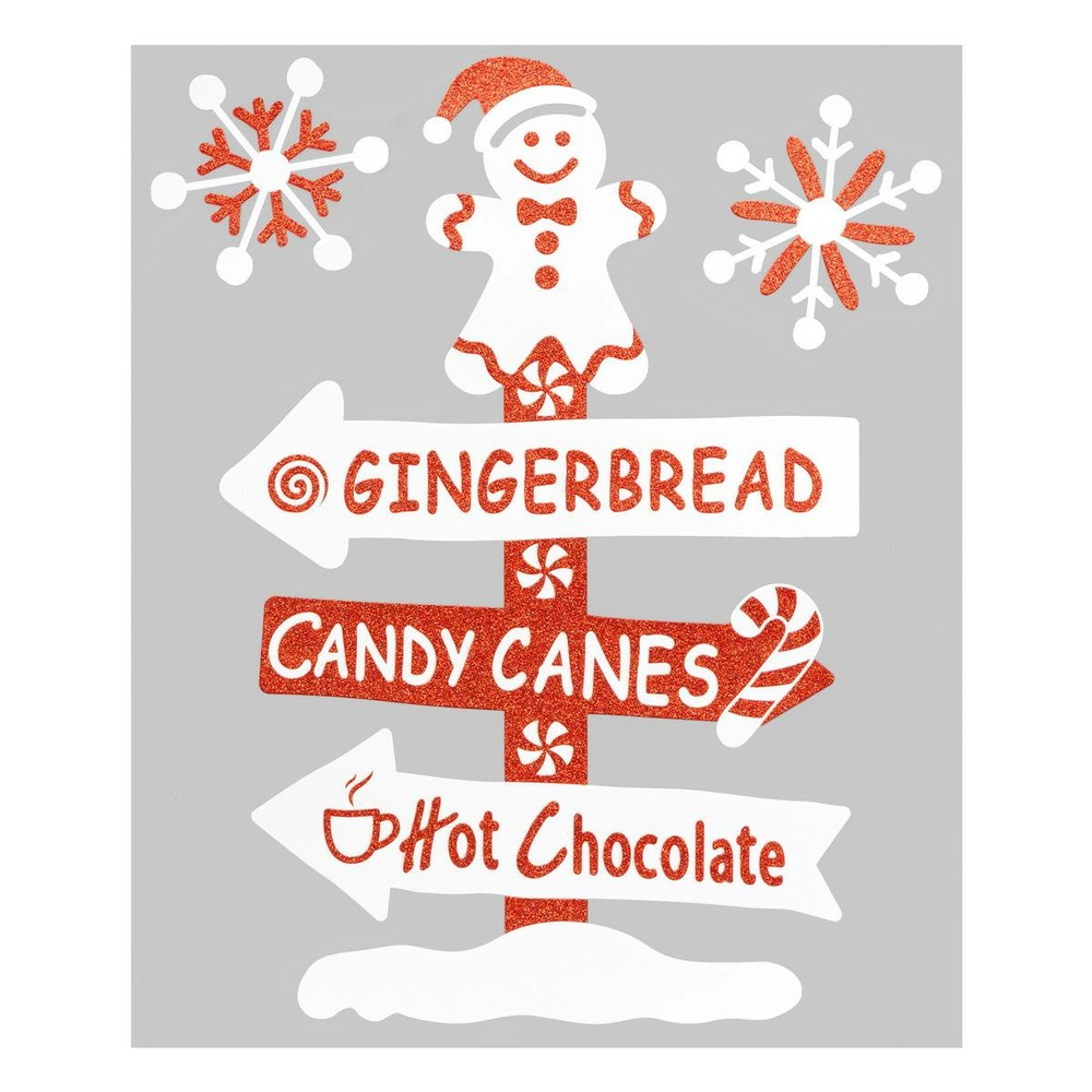 Sticker floque canne 28x34