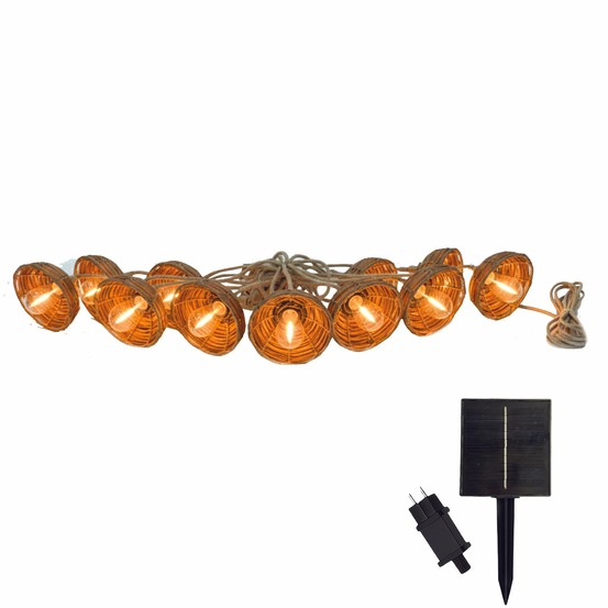 Guirlande solaire cottage hybrid 10 ampoules 8m