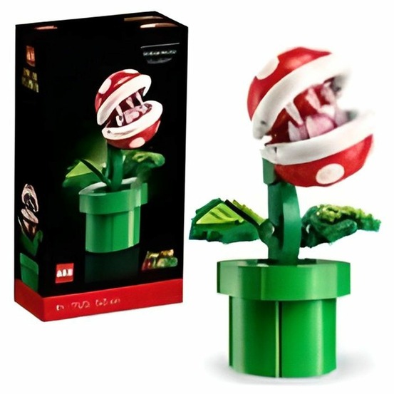 Lego super mario plante piranha, figurine articulée