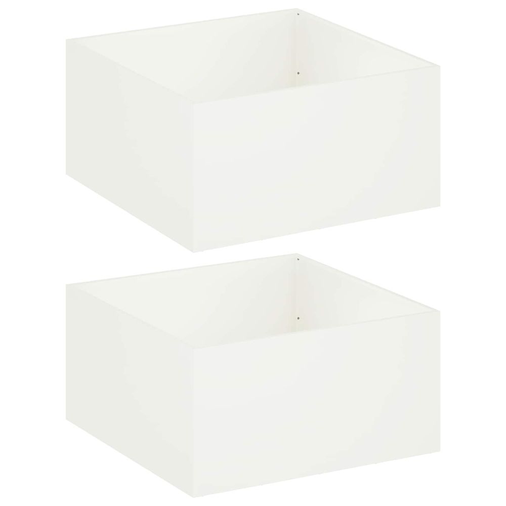 Cache-pot de jardin 2 pc blanc 60 x 60 x 40 cm
