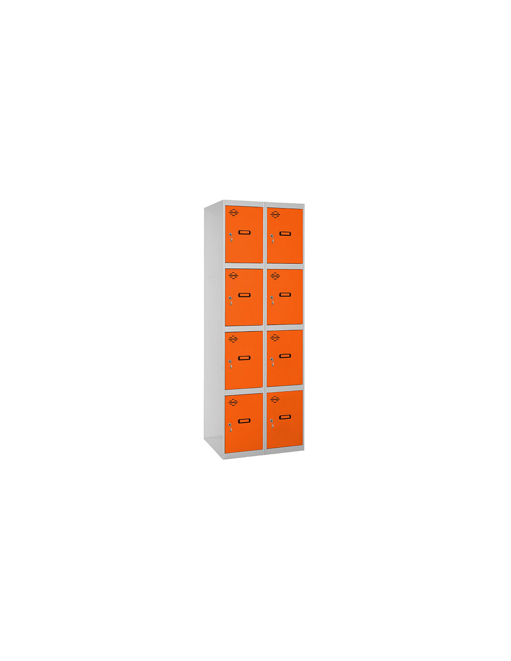 Casier-armoire simonlocker desm. 4 portes 2/8 400 (800) gr/oran gris/orange 1800x800x500 - simonrack