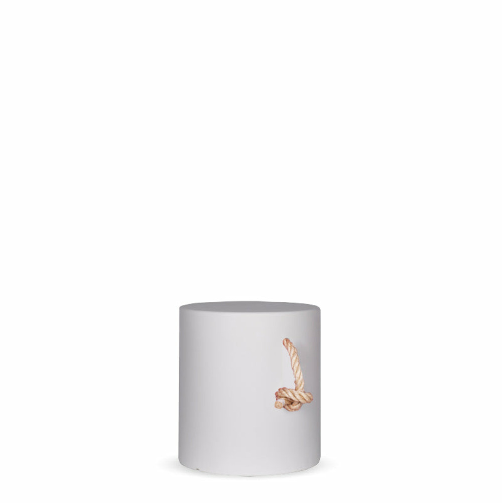 Newgarden - tabouret tafy avec corde ø35x38cm - blanc