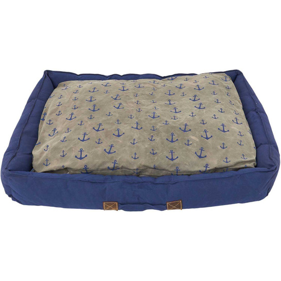 Tapis pour chien ancre marine