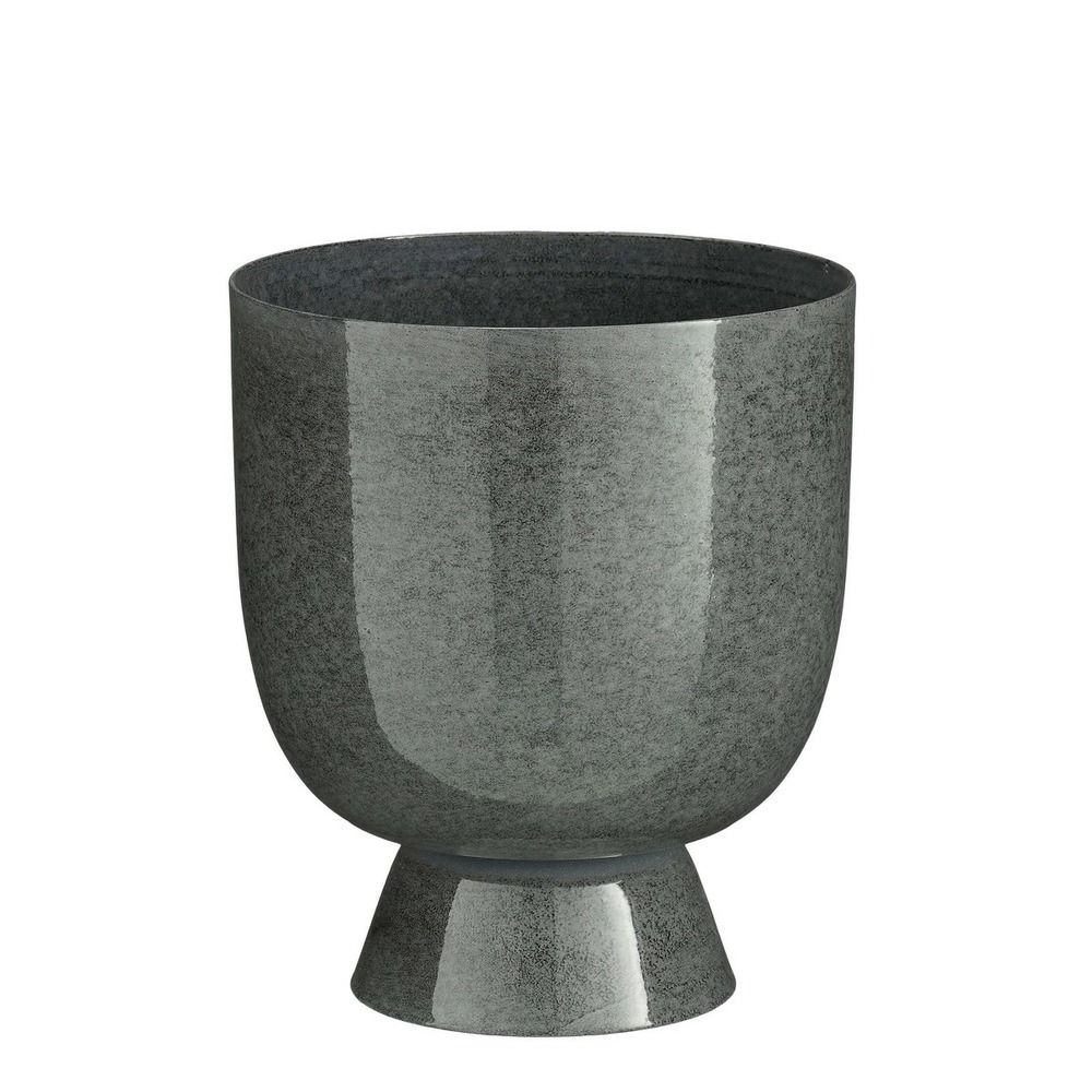 Mica decorations james cache-pot sur pied - h22 x ø19 cm - métal - gris