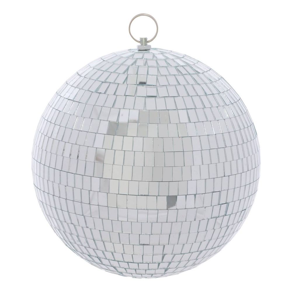 Boule de noël disco en verre argenté d. 200 mm