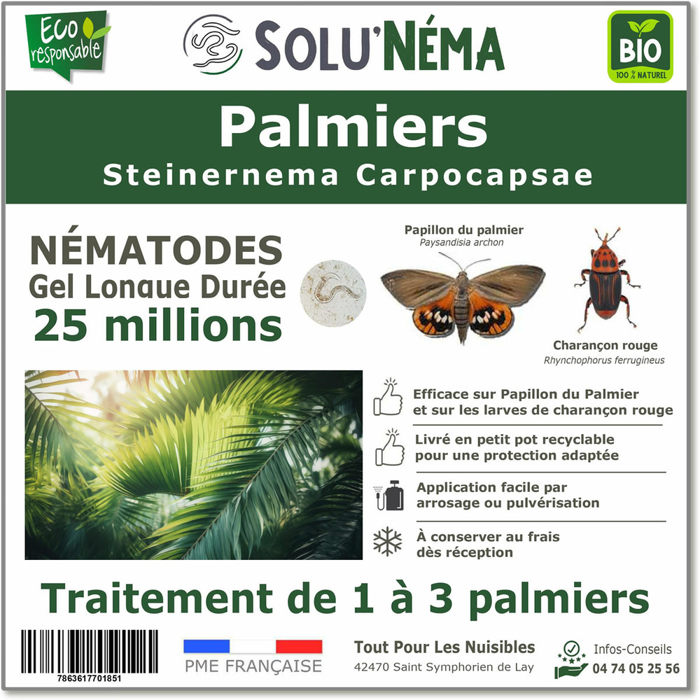 Solunéma - nématodes - palmiers - 25 millions nématodes (sc)