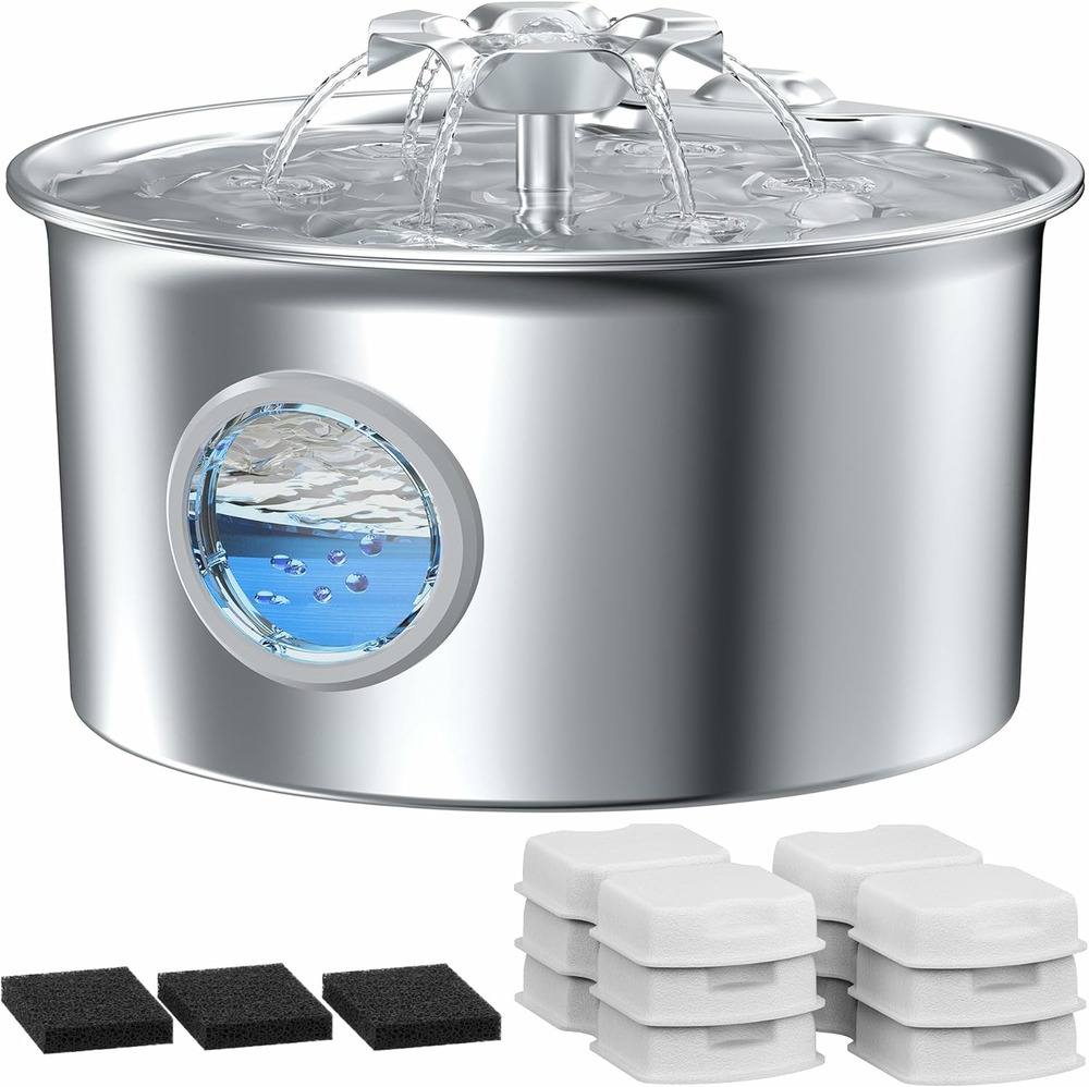 Fontaine eau inox automatique de 2,6l gris