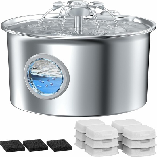 Fontaine eau inox automatique de 2,6l gris