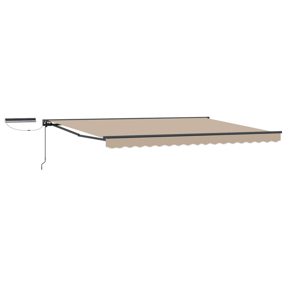 Auvent rétractable électrique beige et anthracite 4 × 3 m
