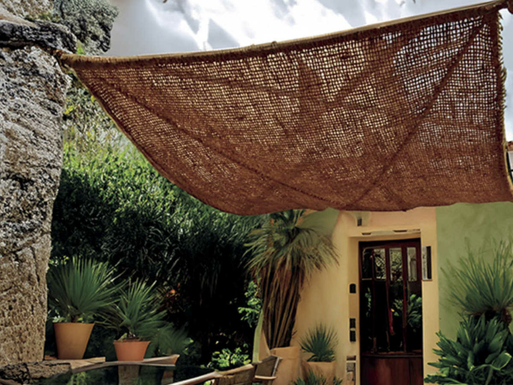 Voile d'ombrage rectangulaire sunnet en fibre de coco - 2 x 4 m