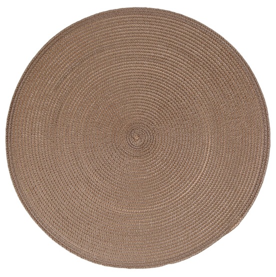 Set de table tresse rond taupe