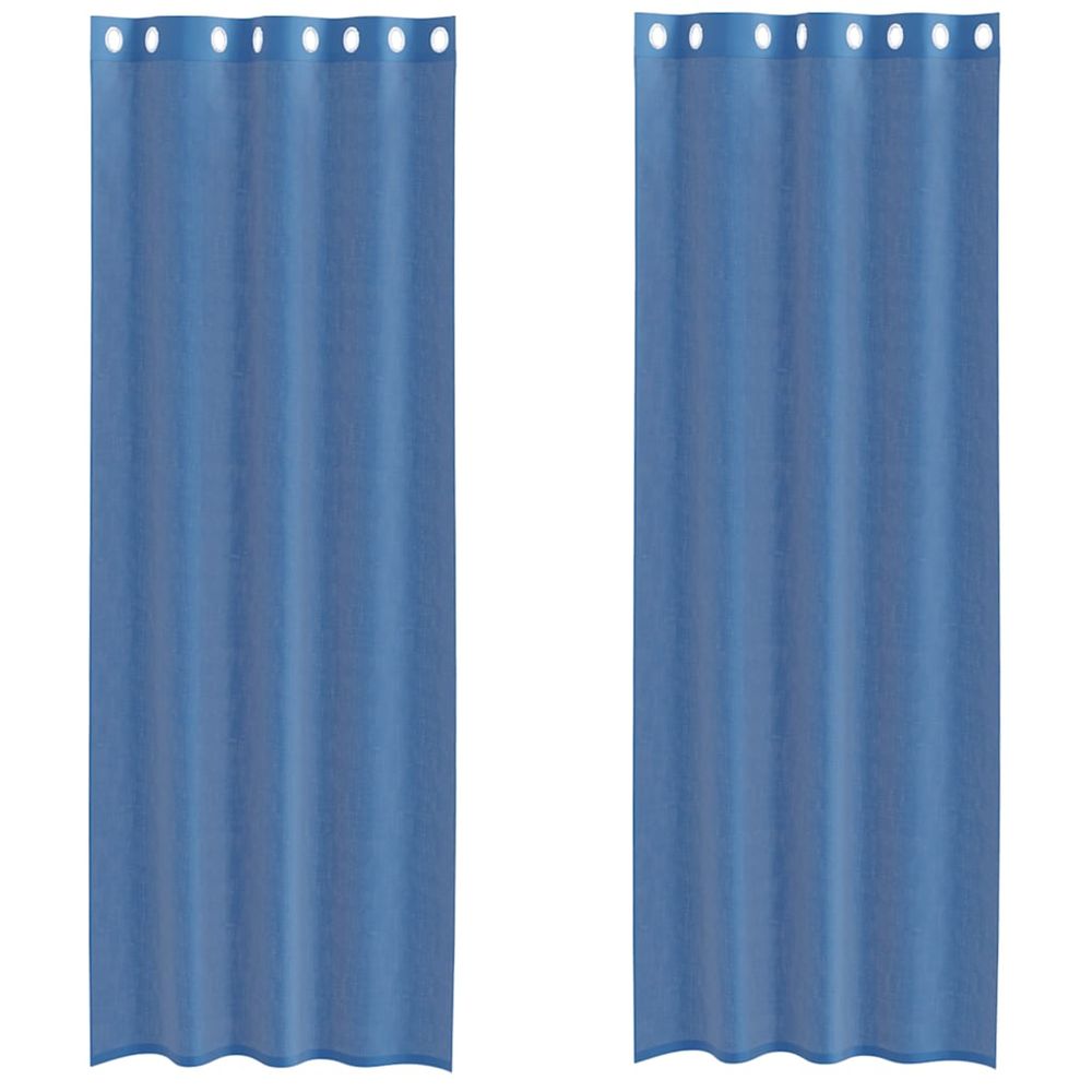 Rideaux en voile avec œillets 2 pcs bleu royal