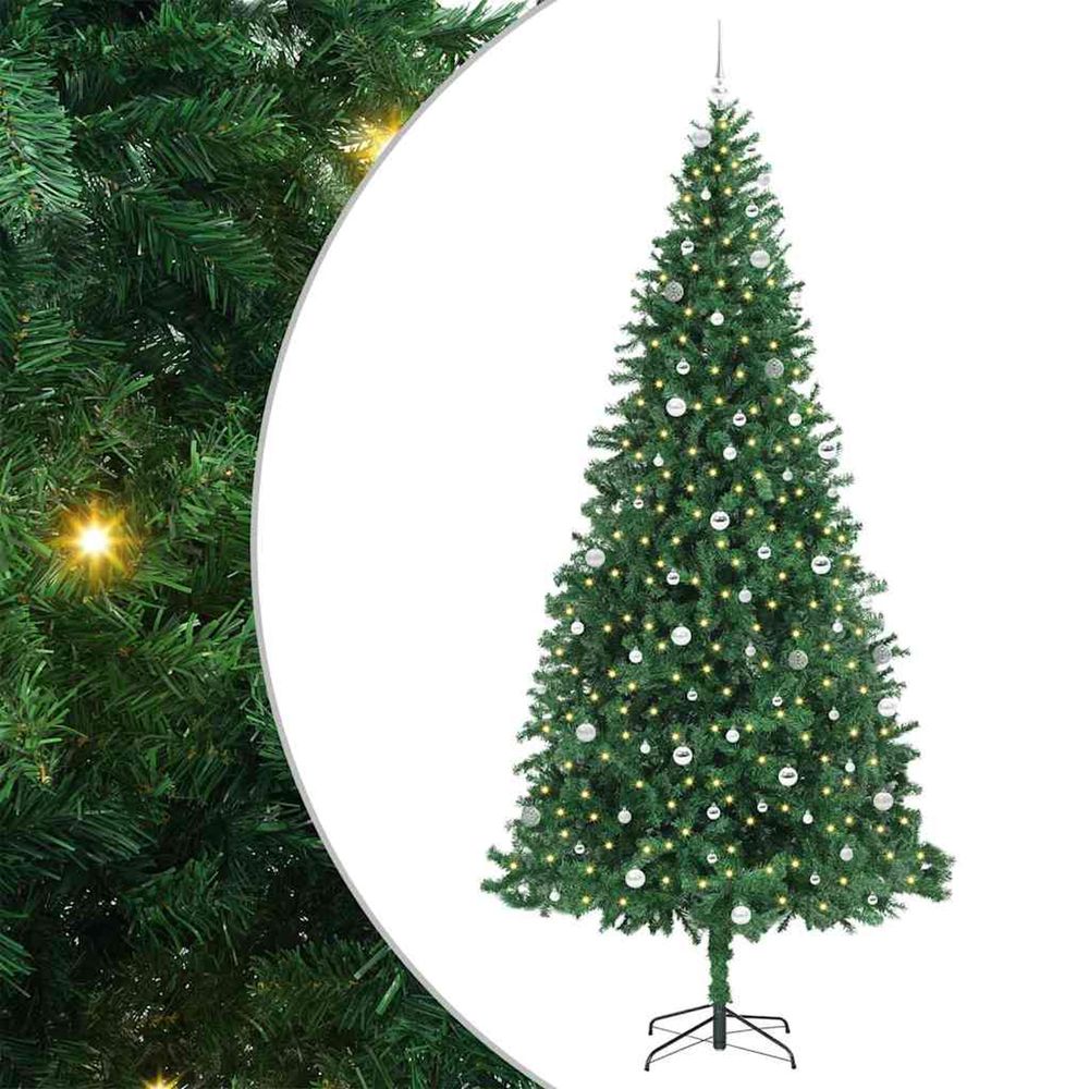 Sapin de noël artificiel vert 300 cm pvc, métal et plastique