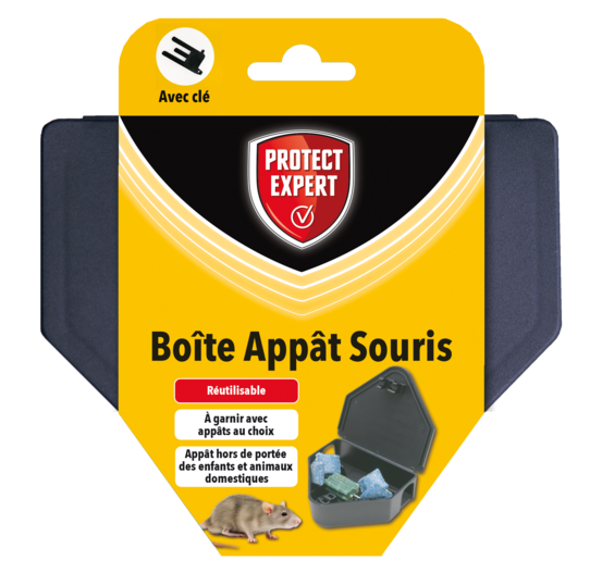 Boitsou - boite appât souris - sécurisée avec clé de fermeture
