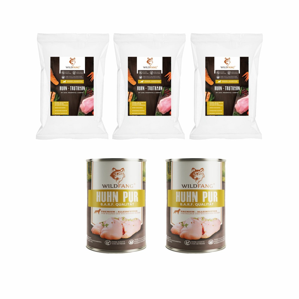 Wildfang - genussbox junior - aliments secs et humides - aliments secs pour poulet