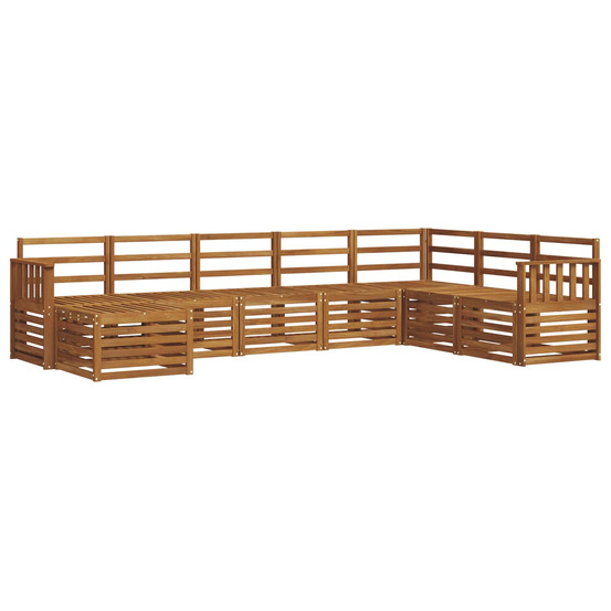 Ensemble de canapés d'extérieur 8 pcs naturel
