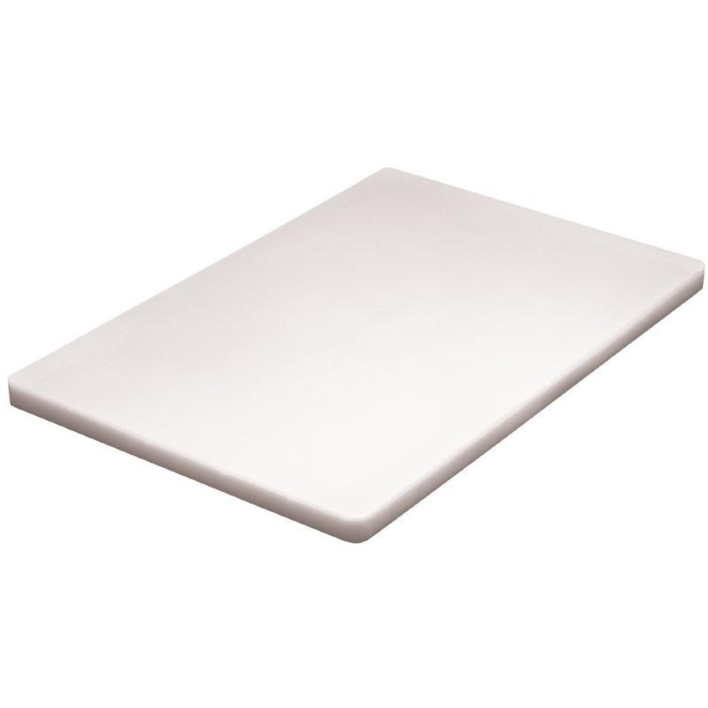 Planche à découper 450 x 350 x 20 mm blanche basse densité - hygiplas