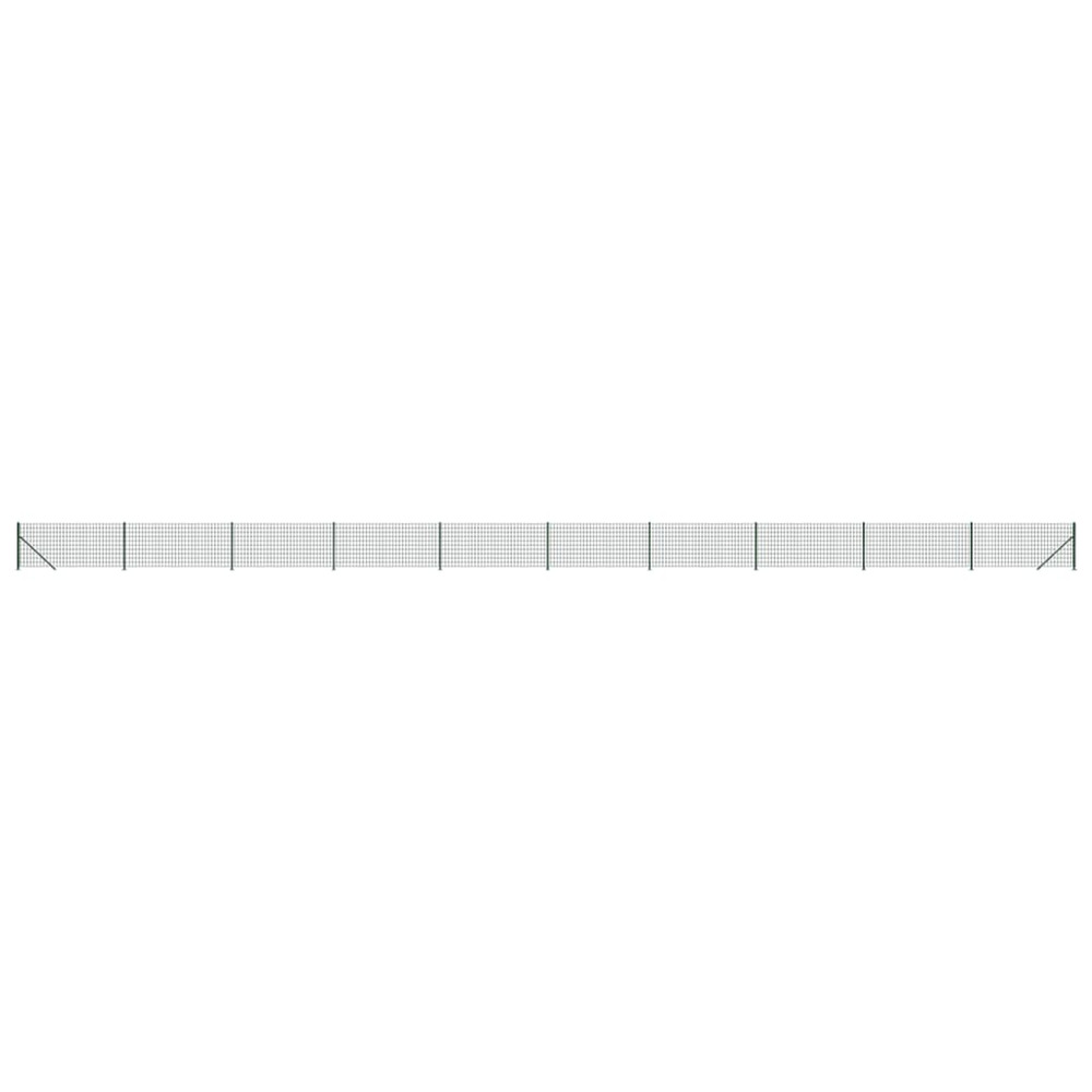 Clôture en treillis métallique avec bride vert 0,8x25 m