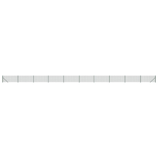 Clôture en treillis métallique avec bride vert 0,8x25 m