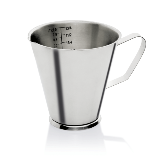 Tasse a mesurer en acier au nickel-chrome 1 l h 145 mm ø 140 mm - was germany