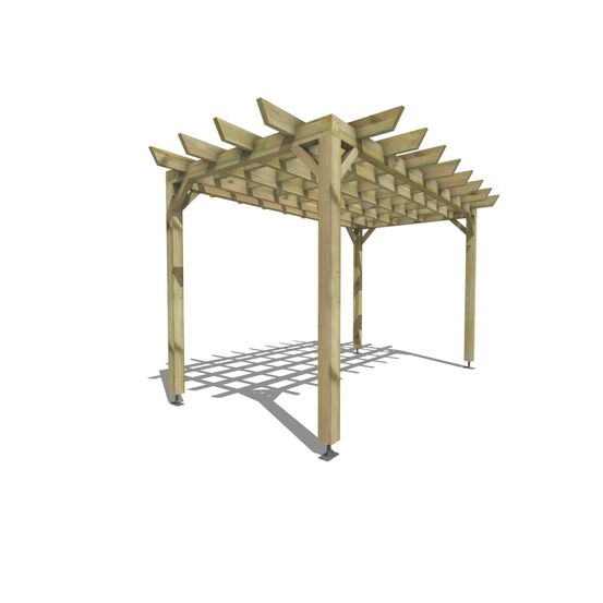 Pergola bois • 4m x 2m • indépendante • style retro • livraison comprise