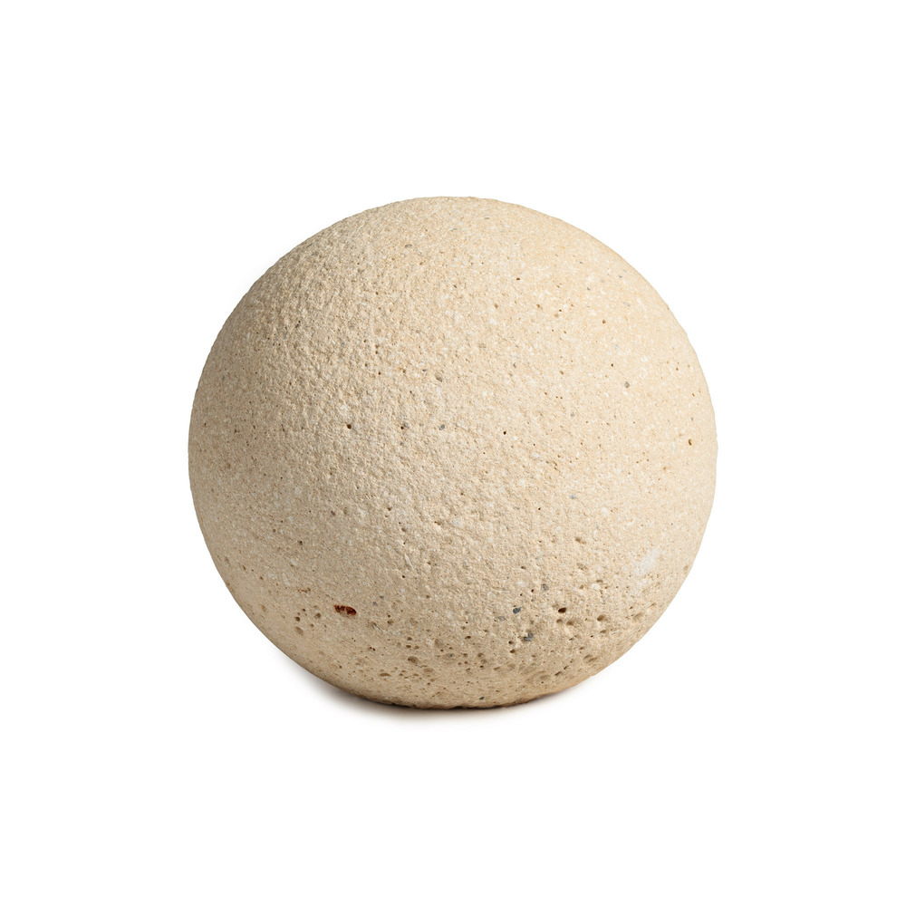 Boule décorative en pierre bouchardée d.30 cm - ro'ma nature