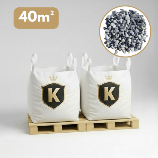Galet gris bleu 15/25 mm – pack 2 big bag +/- 1,5t – 40 m²
