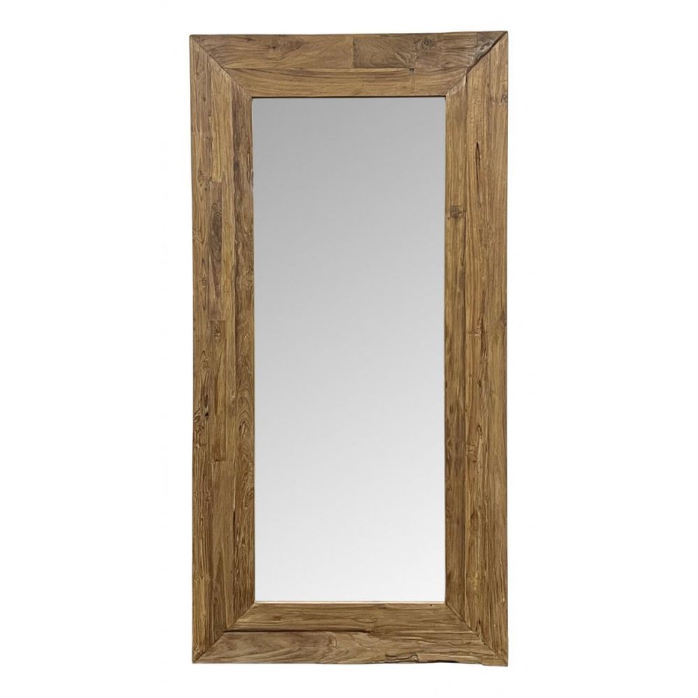 Grand miroir bois marron - décoration d'autrefois