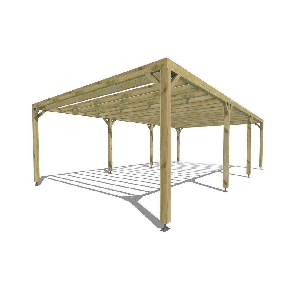 Pergola bois • 9m x 5m • indépendante • sens profondeur • livraison comprise