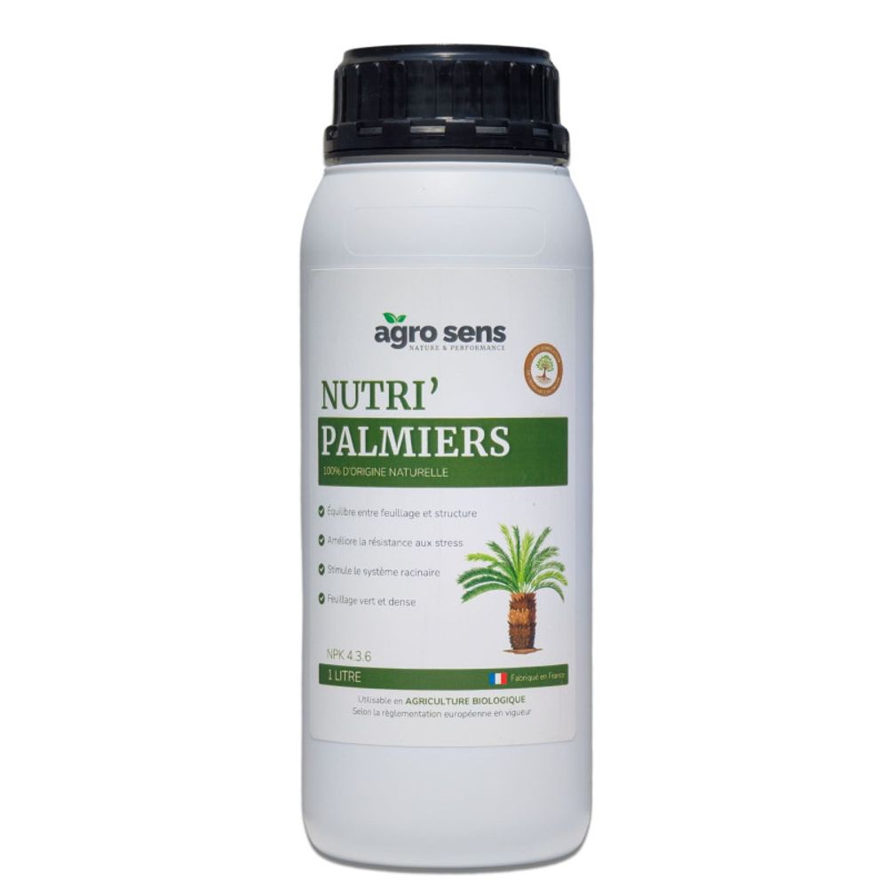 Nutri palmiers - engrais liquide pour palmiers et yuccas - 1 litre (500 litres de préparation)