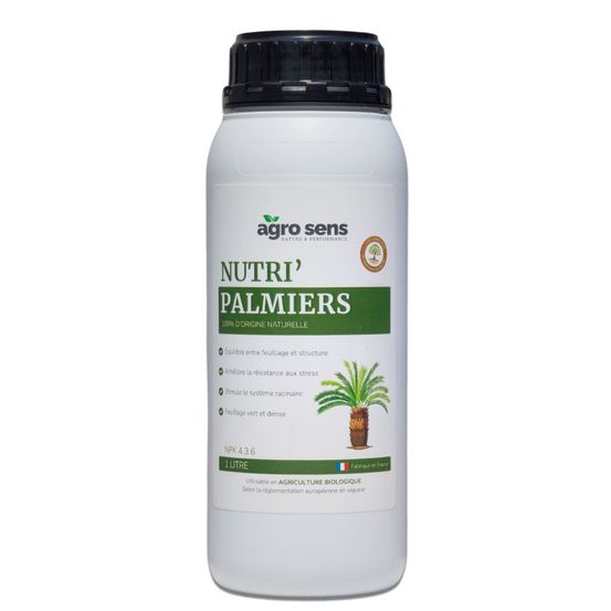 Nutri palmiers - engrais liquide pour palmiers et yuccas - 1 litre (500 litres de préparation)