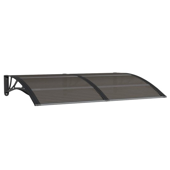 Auvent de porte noir 150x100 cm polycarbonate