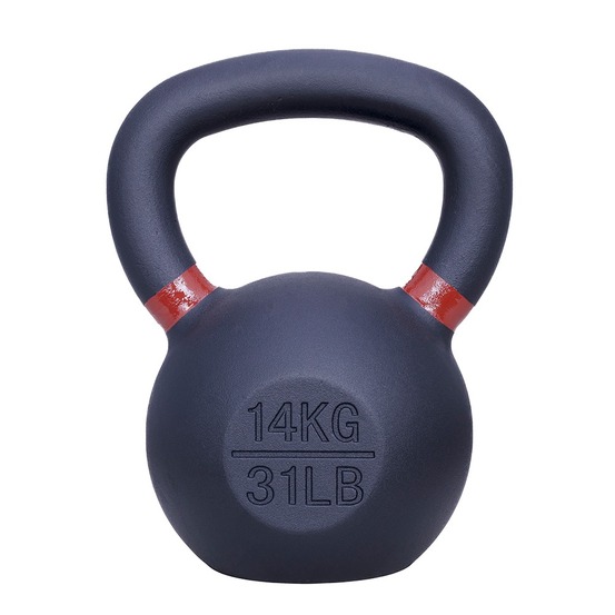 Kettlebell en fonte 14 kg - noir et marron